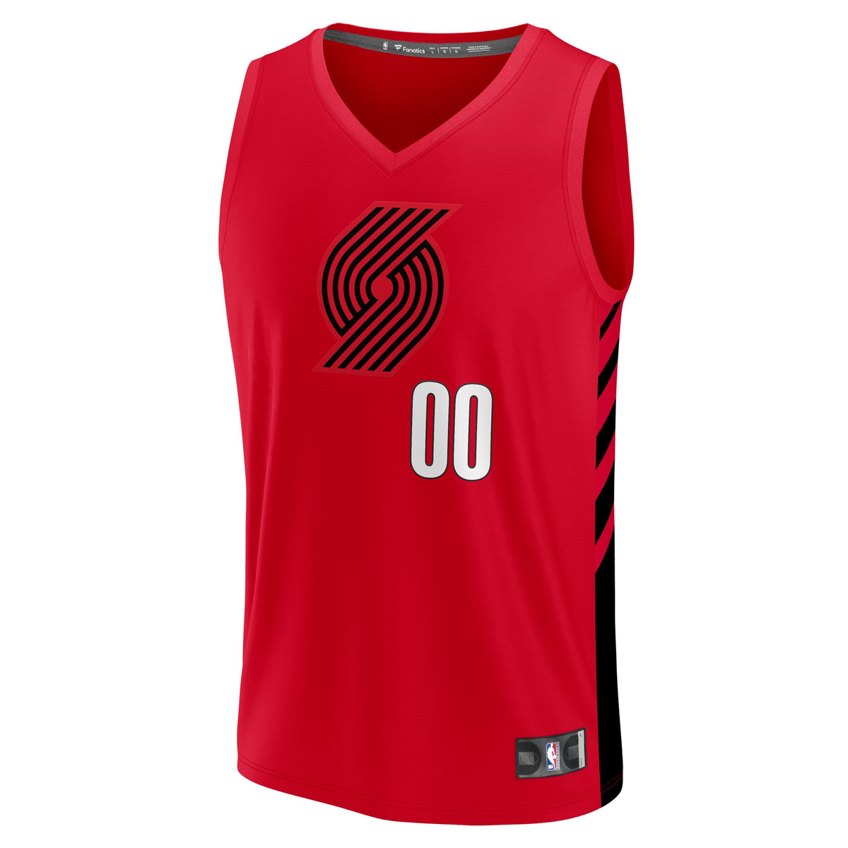 Portland Trail Blazers Fanatics Red Fast Break Custom Replica Jersey - Statement Edition for Men product image 3, provided