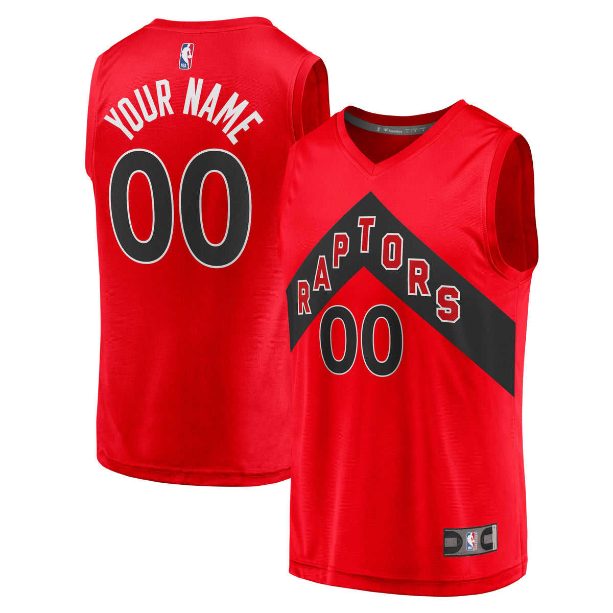 Toronto Raptors Fanatics Red Fast Break Replica Custom Jersey - Icon Edition for Men product image 1, provided for visual