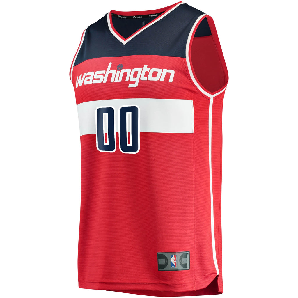 Washington Wizards Fanatics Red Fast Break Custom Replica Jersey - Icon Edition for Men product image 3, provided for visual