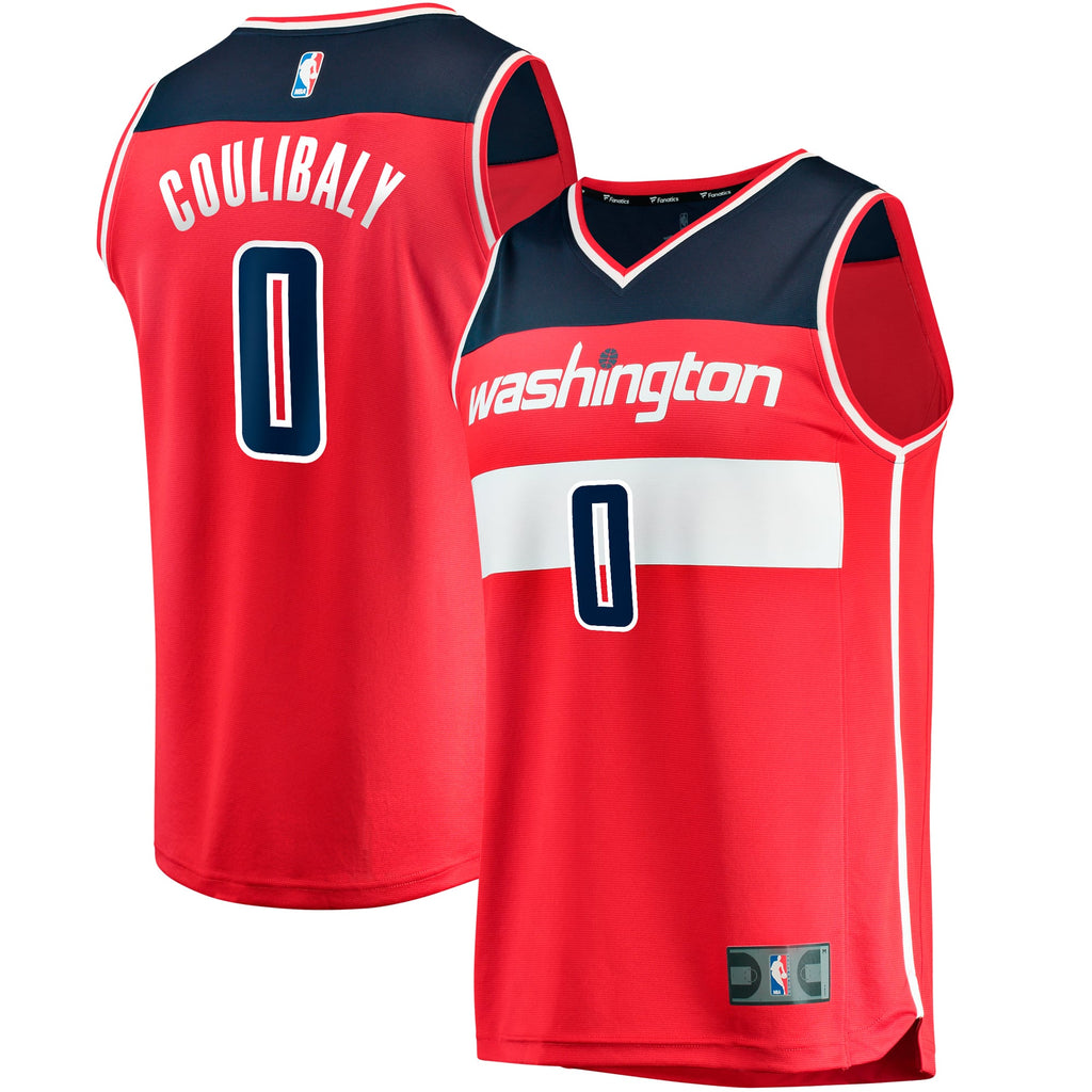 Washington Wizards Fanatics Red Fast Break Replica Jersey - Icon Edition for Men product image 2, provided for visual