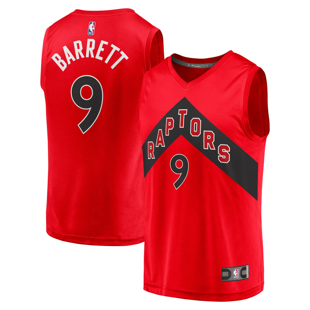 Toronto Raptors RJ Barrett Fanatics Red Fast Break Player Jersey - Icon Edition for Men product image 1, provided for visual