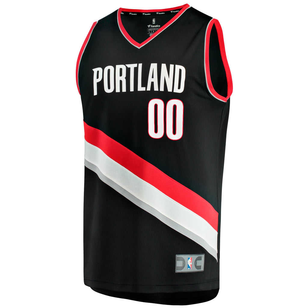 Portland Trail Blazers Scoot Henderson Fanatics Black Fast Break Replica Jersey - Icon Edition for Men product image 3,