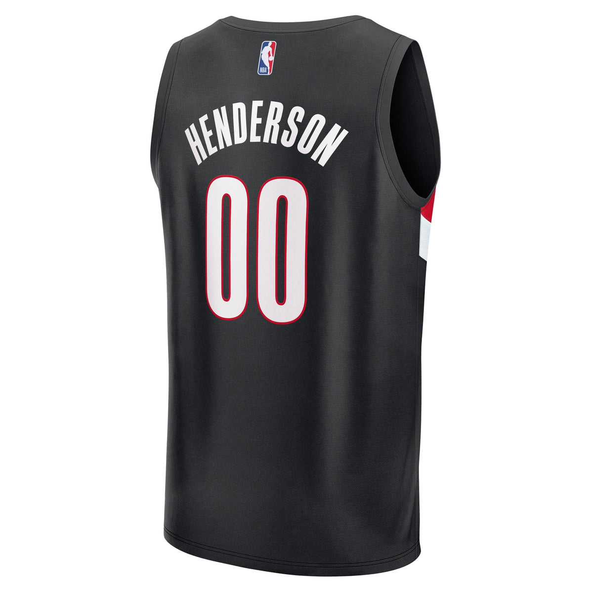 Portland Trail Blazers Scoot Henderson Fanatics Black Fast Break Replica Jersey - Icon Edition for Men product image 4,