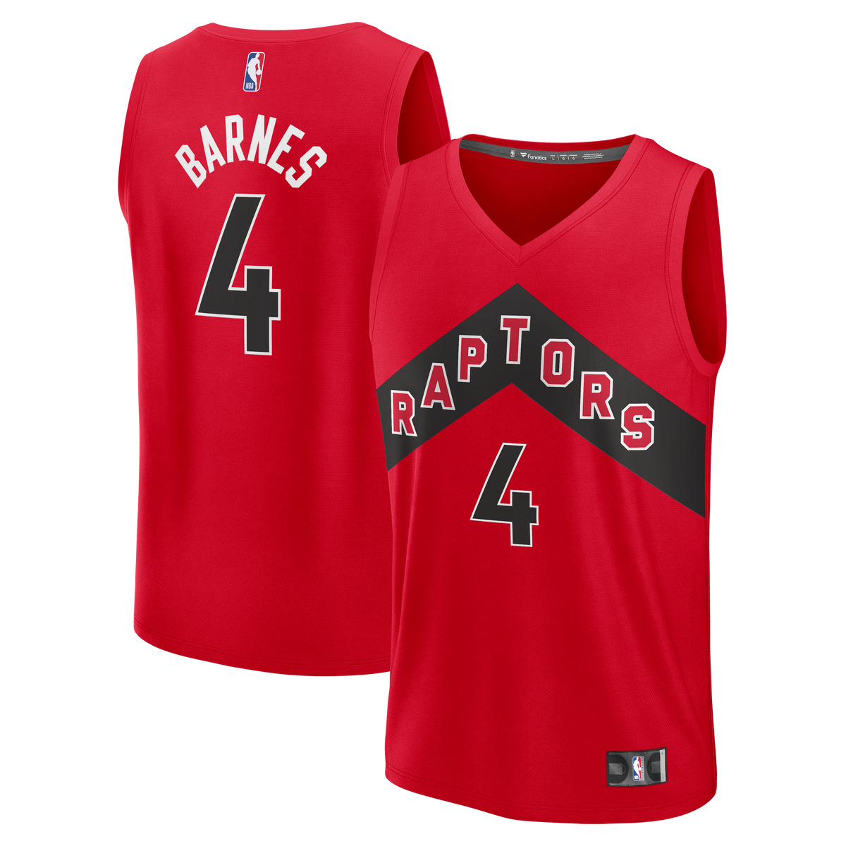 Toronto Raptors Scottie Barnes Fanatics Red Fast Break Replica Jersey - Icon Edition for Men product image 2, provided for