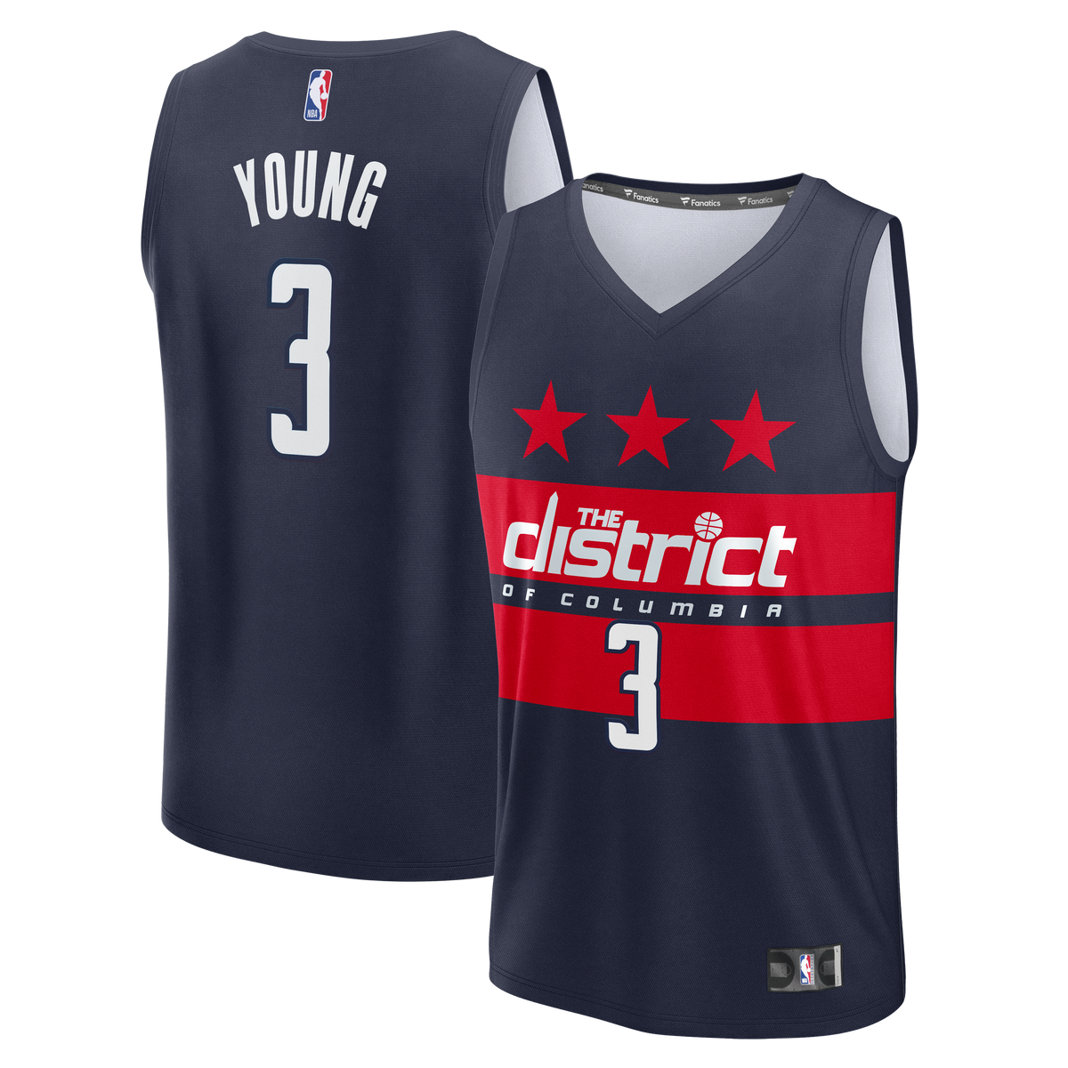 Washington Wizards Trae Young Fanatics Navy Fast Break - Statement Edition for Men product image 2, provided for visual