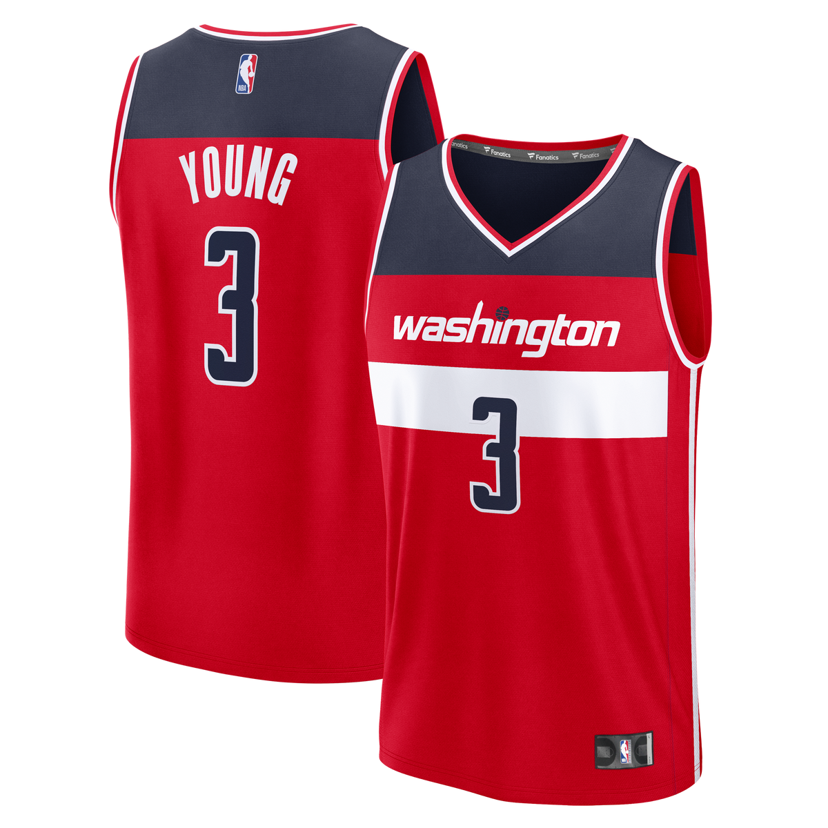 Washington Wizards Trae Young Fanatics Red Fast Break Jersey - Icon Edition for Men product image 1, provided for visual