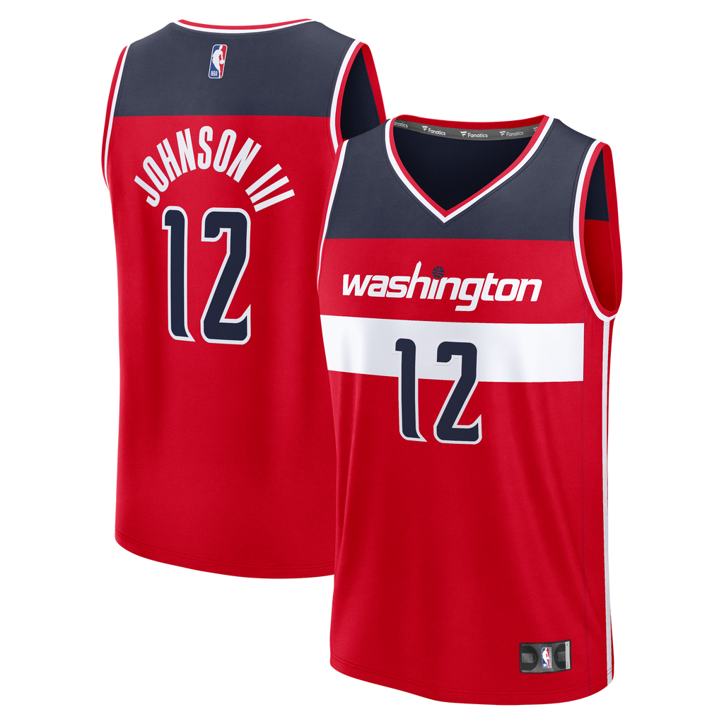 Washington Wizards Tre Johnson III Fanatics Red Fast Break Replica Jersey - Icon Edition for Men product image 1, provided