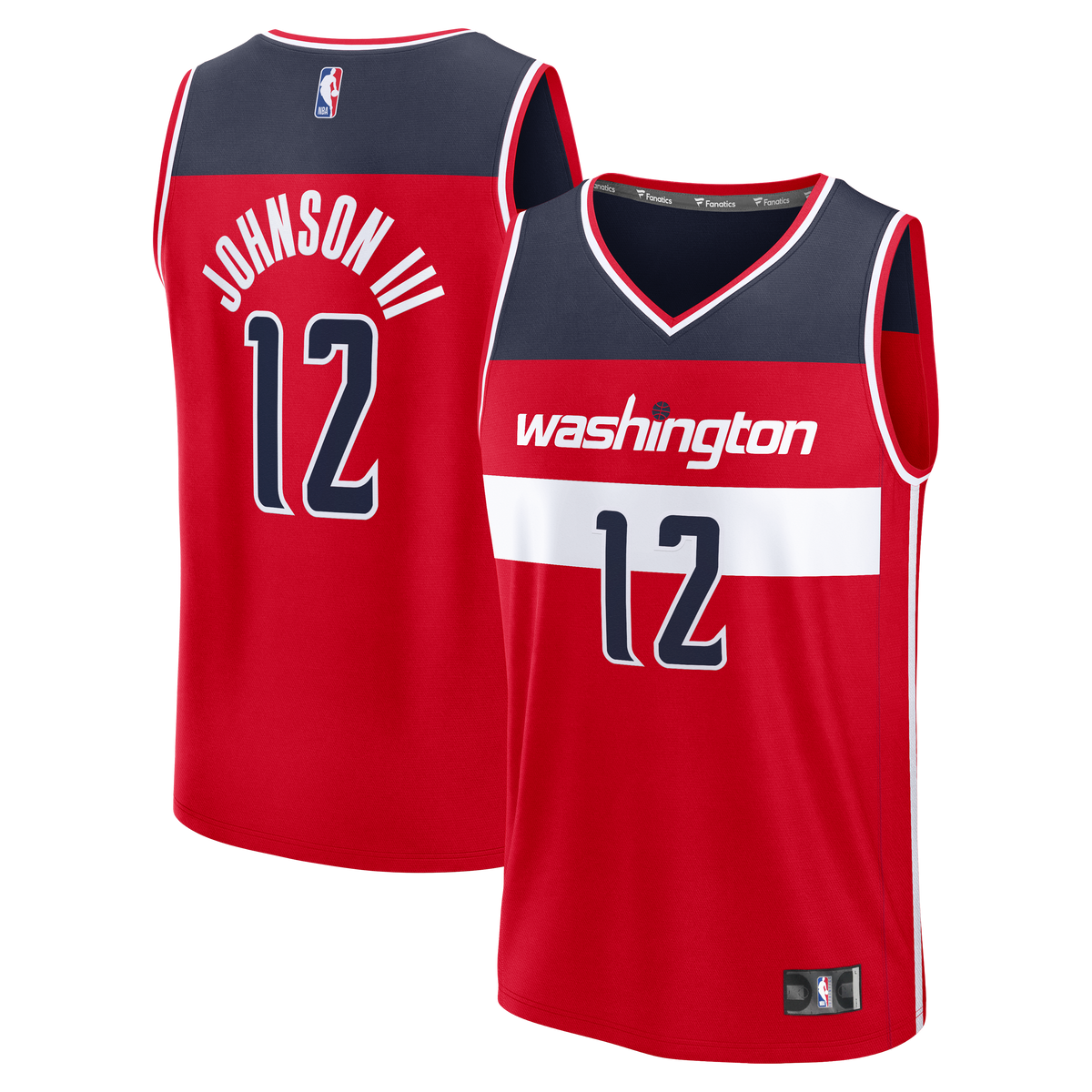 Washington Wizards Tre Johnson III Fanatics Red Fast Break Replica Jersey - Icon Edition for Men product image 1, provided