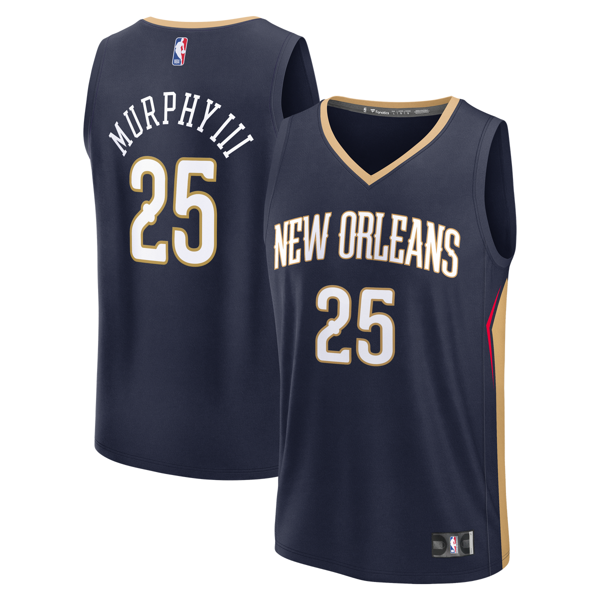 New Orleans Pelicans Trey Murphy III Fanatics Navy Fast Break Replica Jersey - Icon Edition for Men product image 2,