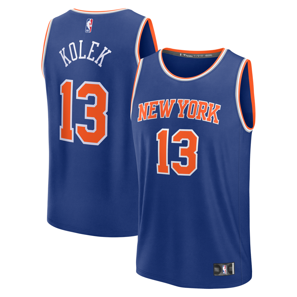 New York Knicks Tyler Kolek Fanatics Blue Fast Break Replica Jersey - Icon Edition for Men product image 2, provided for