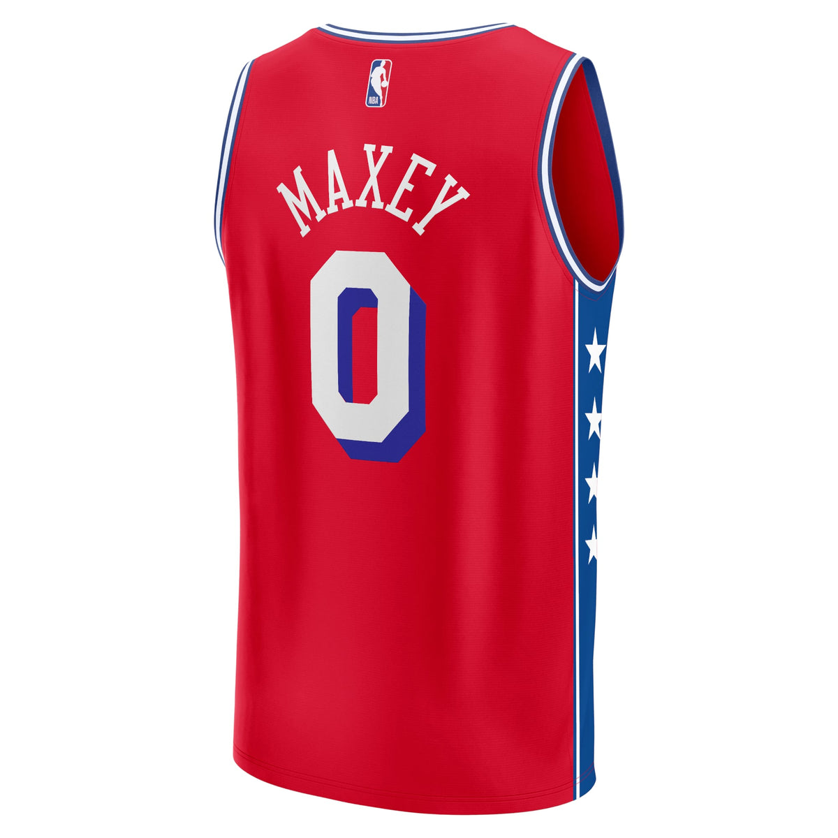 Philadelphia 76ers Tyrese Maxey Fanatics Red Fast Break Replica Player Jersey - Statement Edition for Men product image 4,