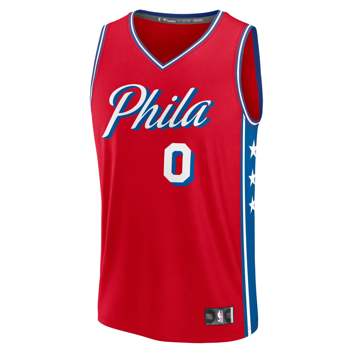 Philadelphia 76ers Tyrese Maxey Fanatics Red Fast Break Replica Player Jersey - Statement Edition for Men product image 3,