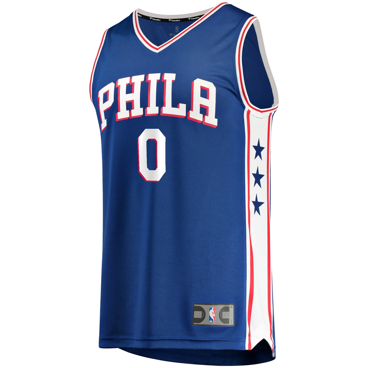 Philadelphia 76ers Tyrese Maxey Fanatics Royal Fast Break Replica Jersey - Icon Edition for Men product image 3, provided