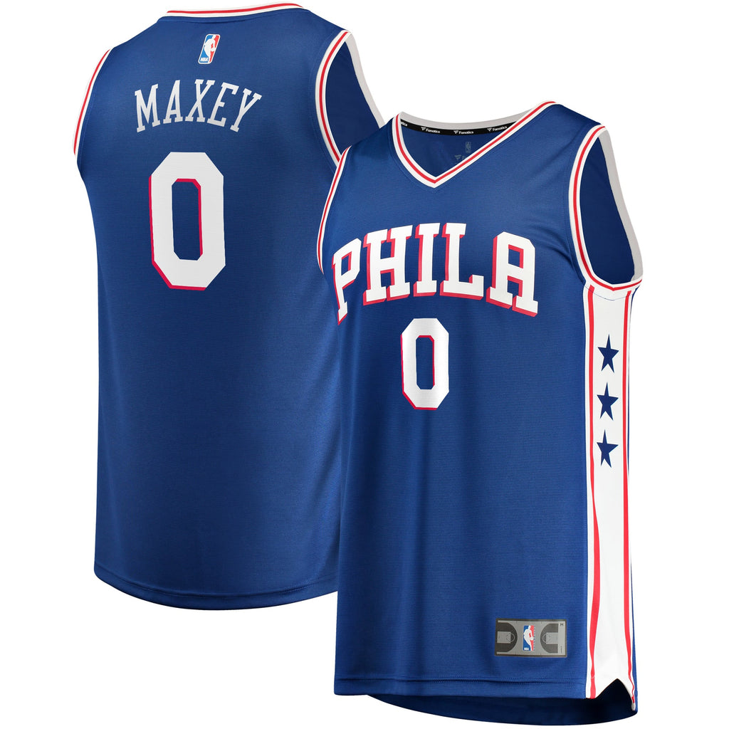 Philadelphia 76ers Tyrese Maxey Fanatics Royal Fast Break Replica Jersey - Icon Edition for Men product image 1, provided