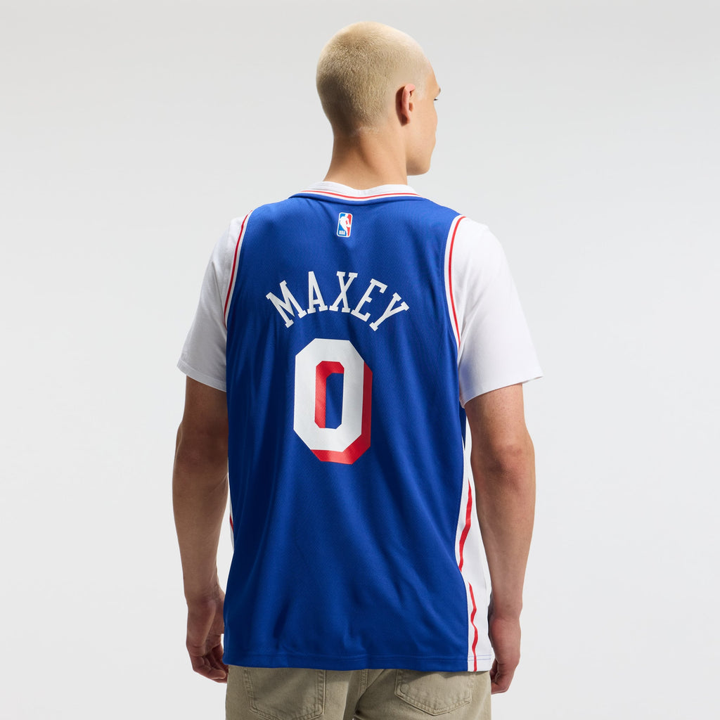 Philadelphia 76ers Tyrese Maxey Fanatics Royal Fast Break Replica Player Jersey - Icon Edition for Men product image 4,