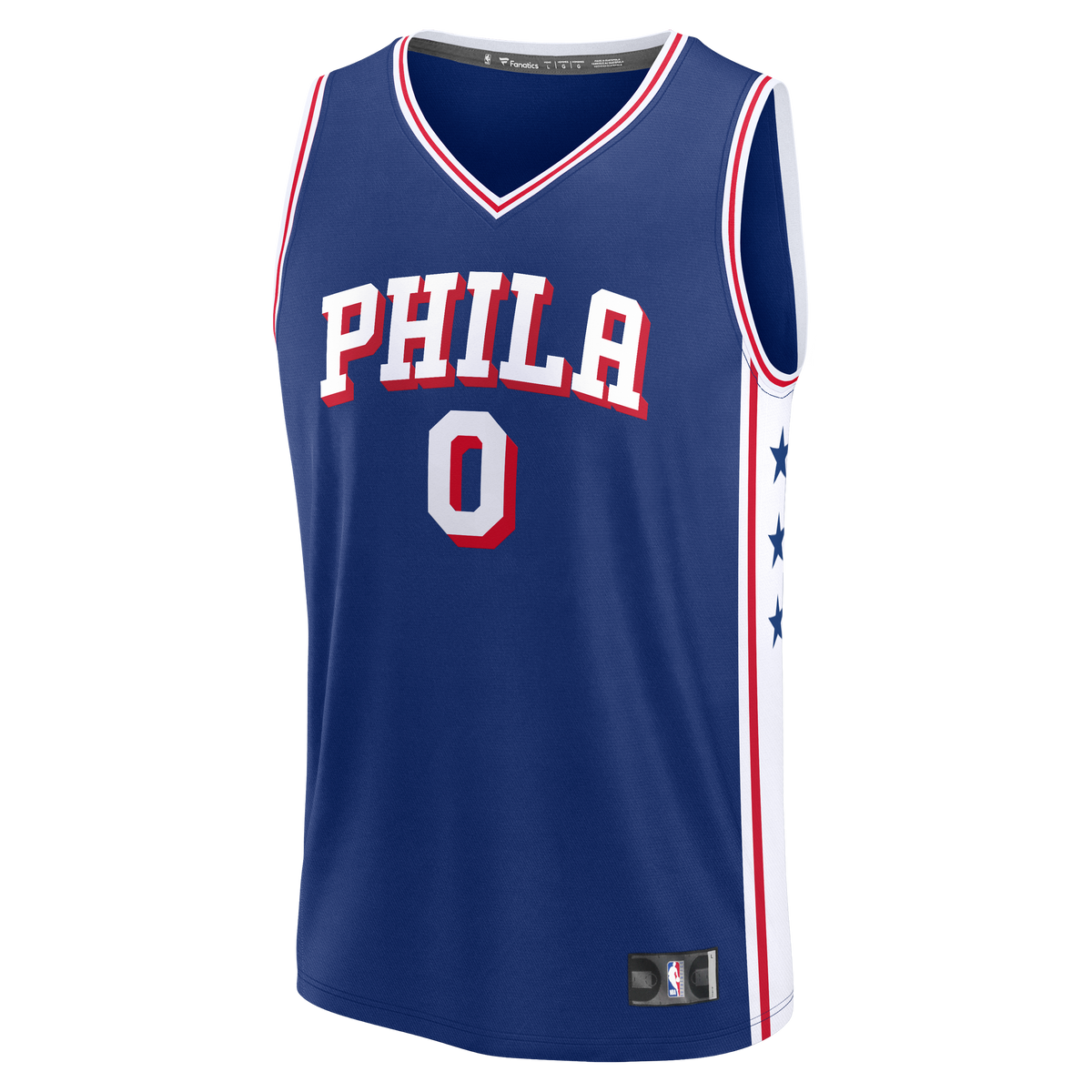 Philadelphia 76ers Tyrese Maxey Fanatics Royal Fast Break Replica Player Jersey - Icon Edition for Men product image 7,