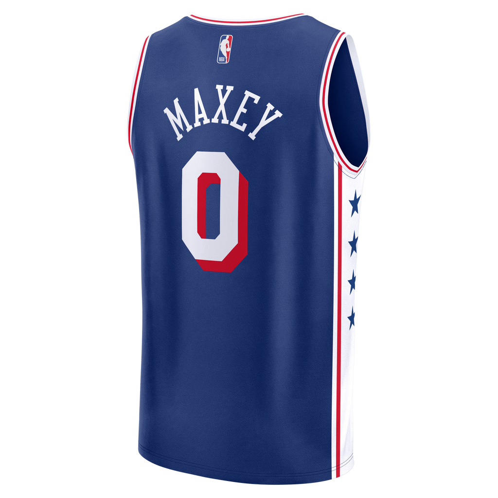 Philadelphia 76ers Tyrese Maxey Fanatics Royal Fast Break Replica Player Jersey - Icon Edition for Men product image 8,