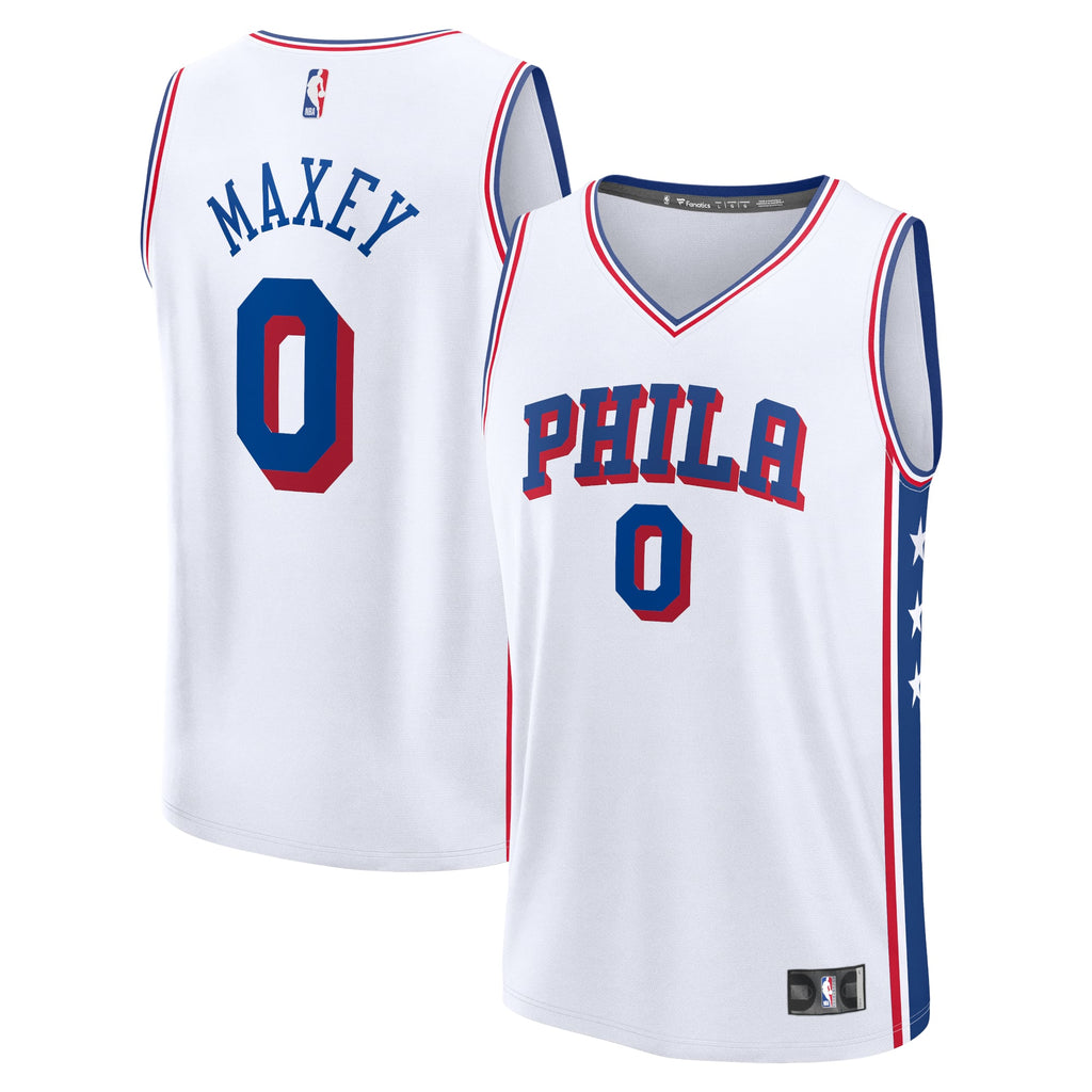 Philadelphia 76ers Tyrese Maxey Fanatics White Fast Break Replica Player Jersey - Association Edition for Men product image