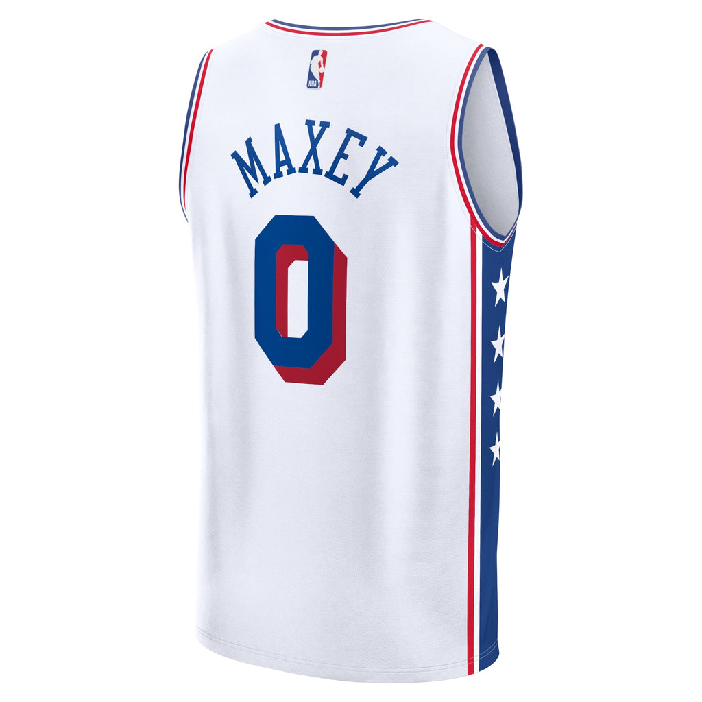 Philadelphia 76ers Tyrese Maxey Fanatics White Fast Break Replica Player Jersey - Association Edition for Men product image