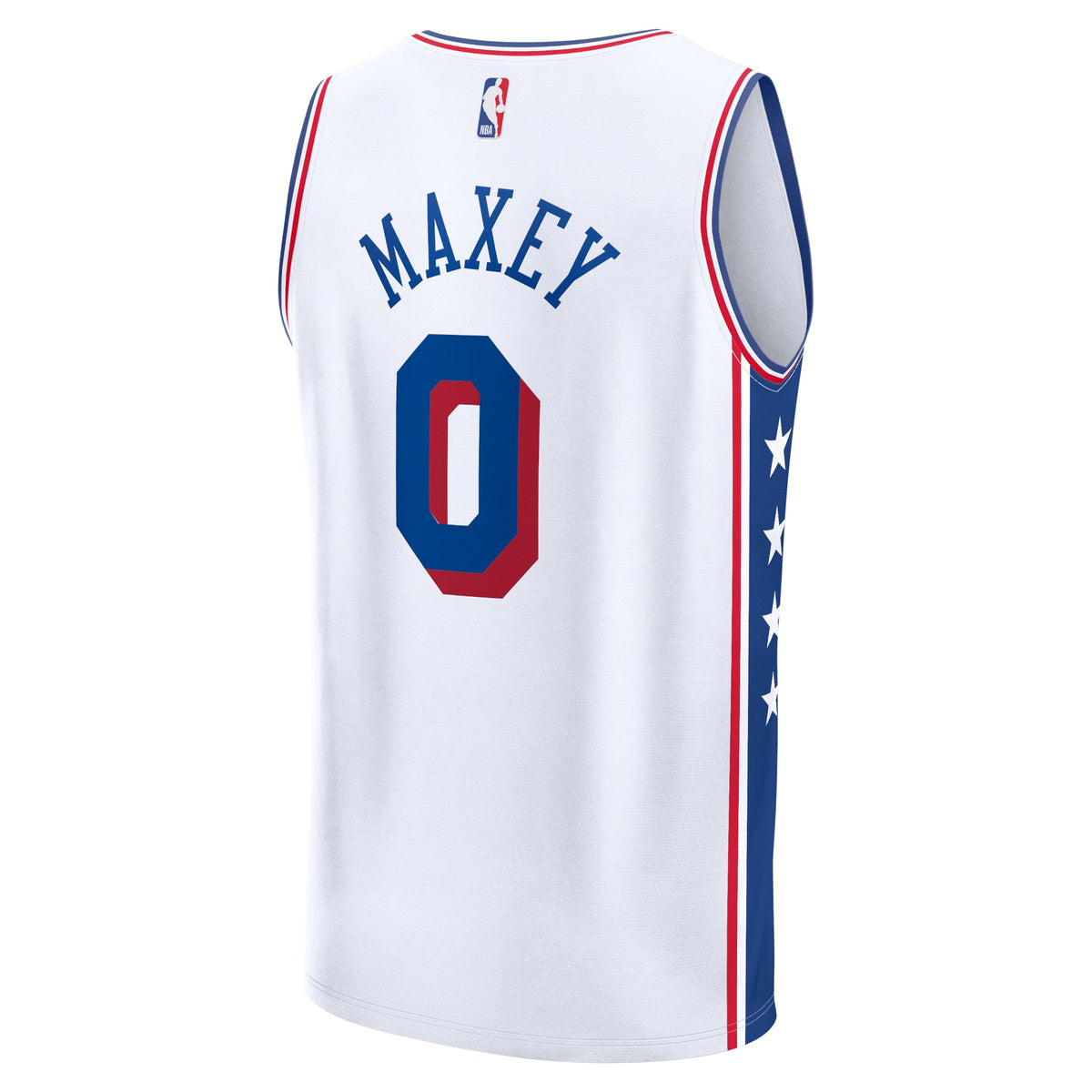 Philadelphia 76ers Tyrese Maxey Fanatics White Fast Break Replica Player Jersey - Association Edition for Men product image