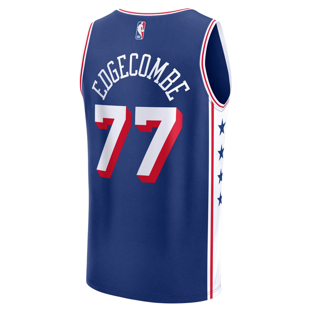 Philadelphia 76ers V. J. Edgecombe Fanatics Royal 2025 NBA Draft First Round Pick Fast Break Replica Jersey - Icon Edition