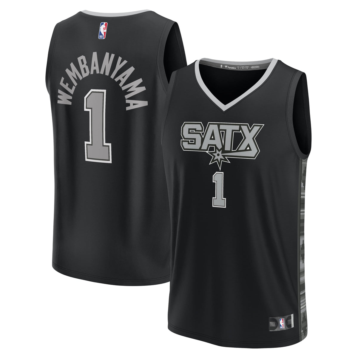 San Antonio Spurs Victor Wembanyama Fanatics Black Fast Break Player Jersey - Statement Edition for Men product image 1,