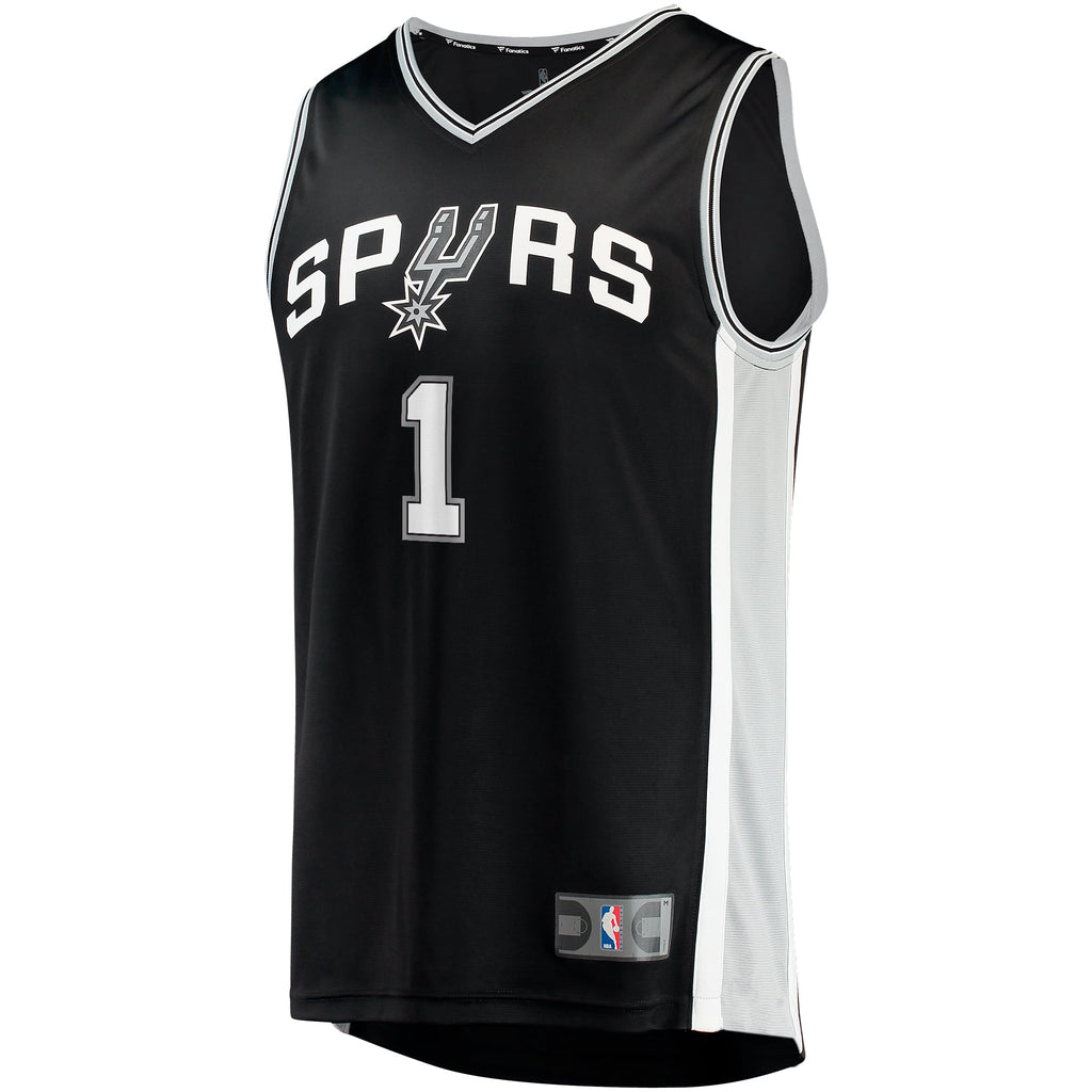 San Antonio Spurs Victor Wembanyama Fanatics Black Fast Break Replica Jersey - Icon Edition for Men product image 3,