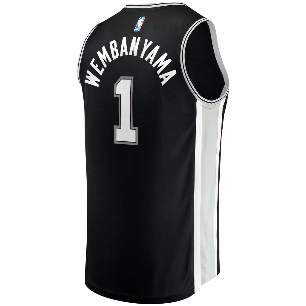 San Antonio Spurs Victor Wembanyama Fanatics Black Fast Break Replica Jersey - Icon Edition for Men product image 4,