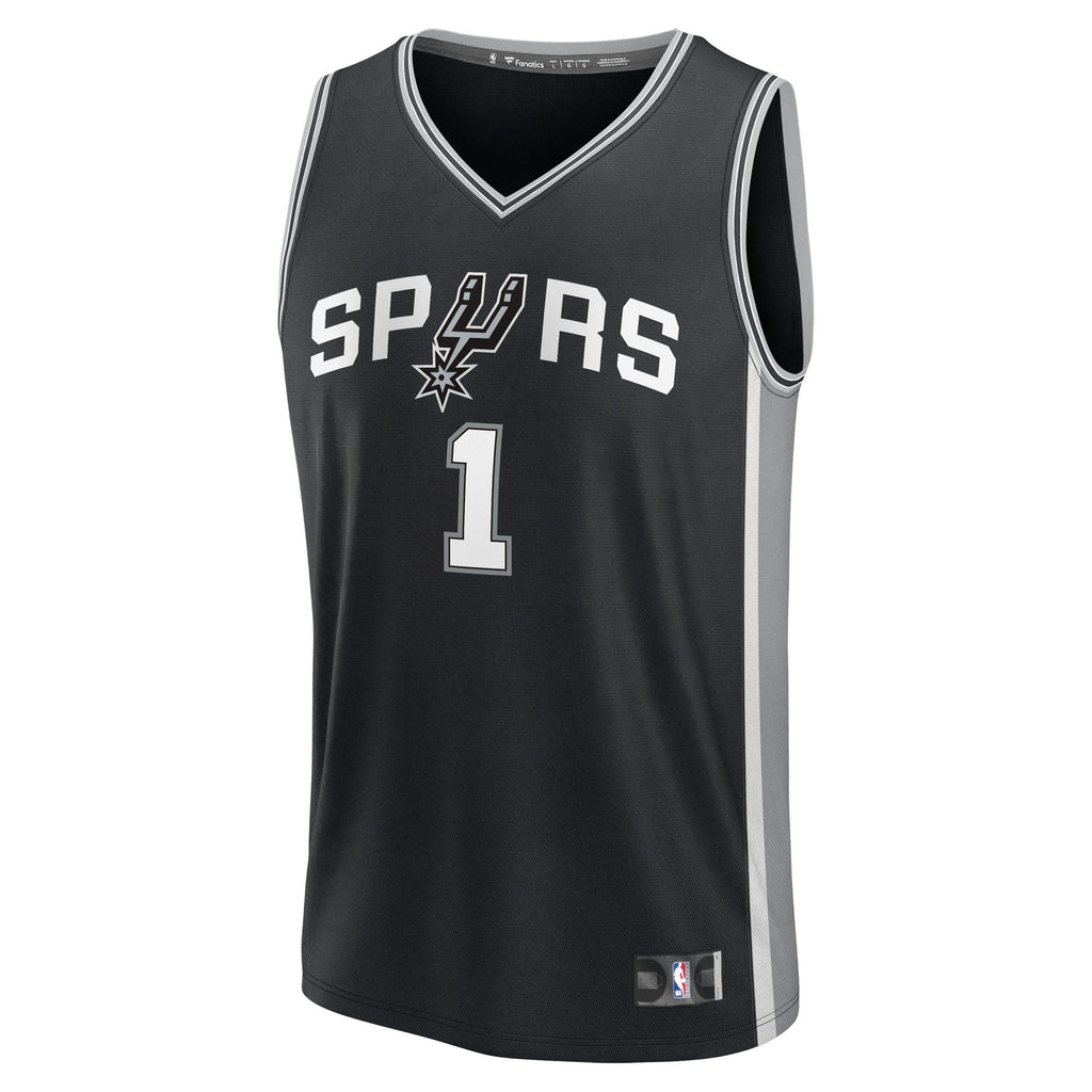 San Antonio Spurs Victor Wembanyama Fanatics Black Fast Break Replica Player Jersey - Icon Edition for Men product image 3,