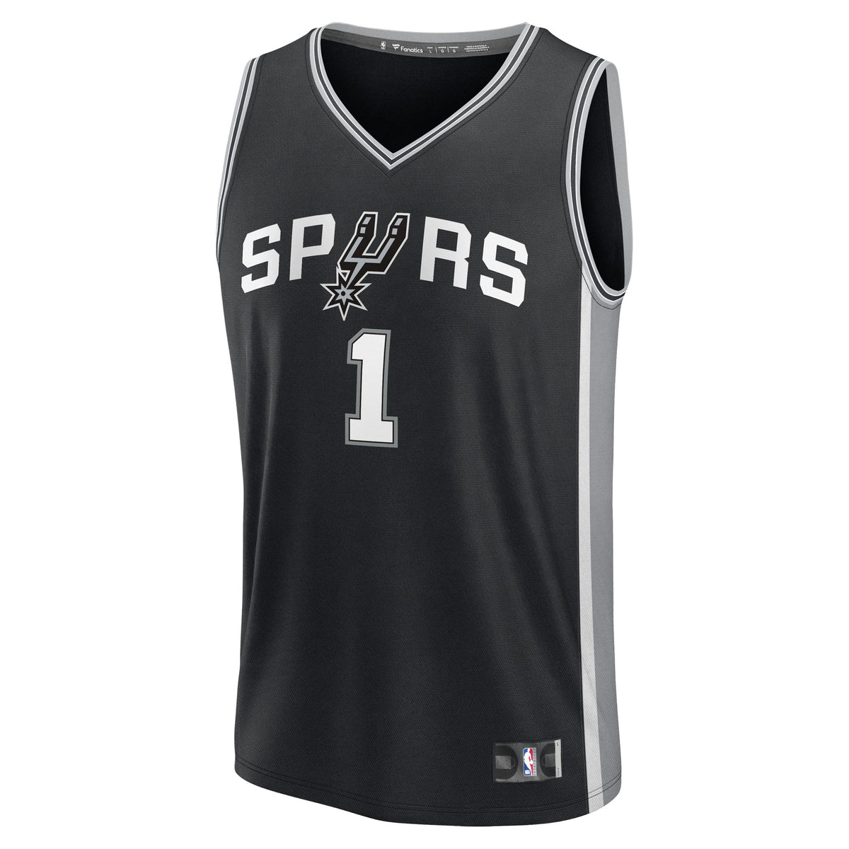 San Antonio Spurs Victor Wembanyama Fanatics Black Fast Break Replica Player Jersey - Icon Edition for Men product image 3,