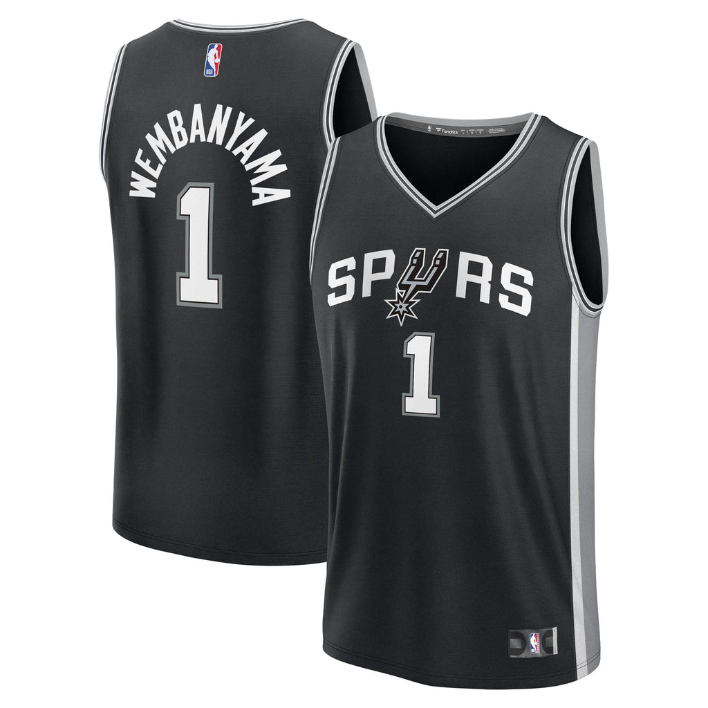 San Antonio Spurs Victor Wembanyama Fanatics Black Fast Break Replica Player Jersey - Icon Edition for Men product image 1,