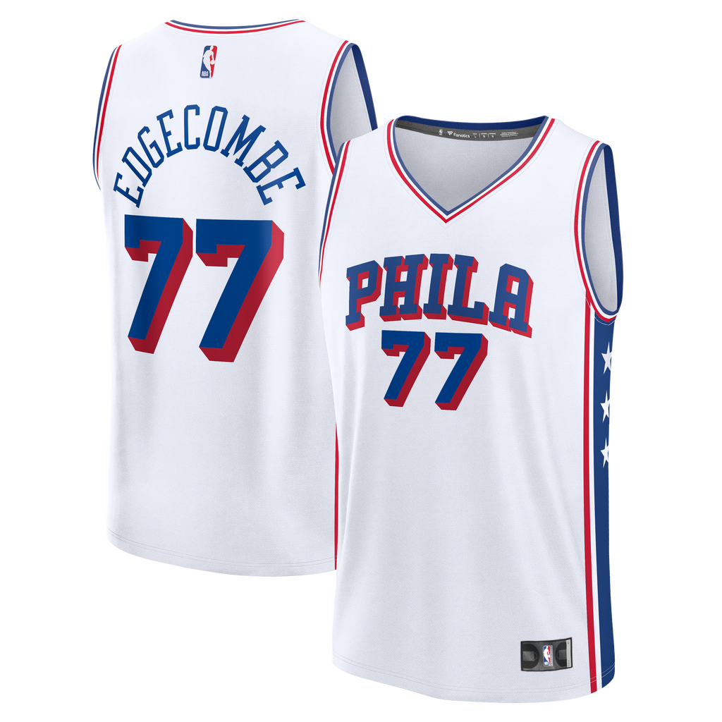 Philadelphia 76ers VJ Edgecombe Fanatics White Fast Break Replica Player Jersey - Association Edition for Men product image