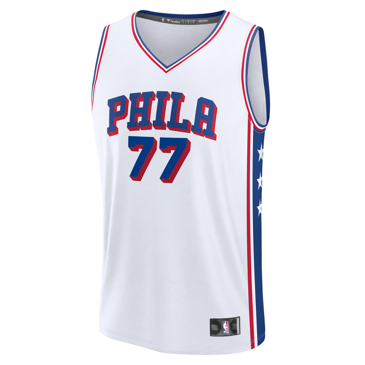 Philadelphia 76ers VJ Edgecombe Fanatics White Fast Break Replica Player Jersey - Association Edition for Men product image