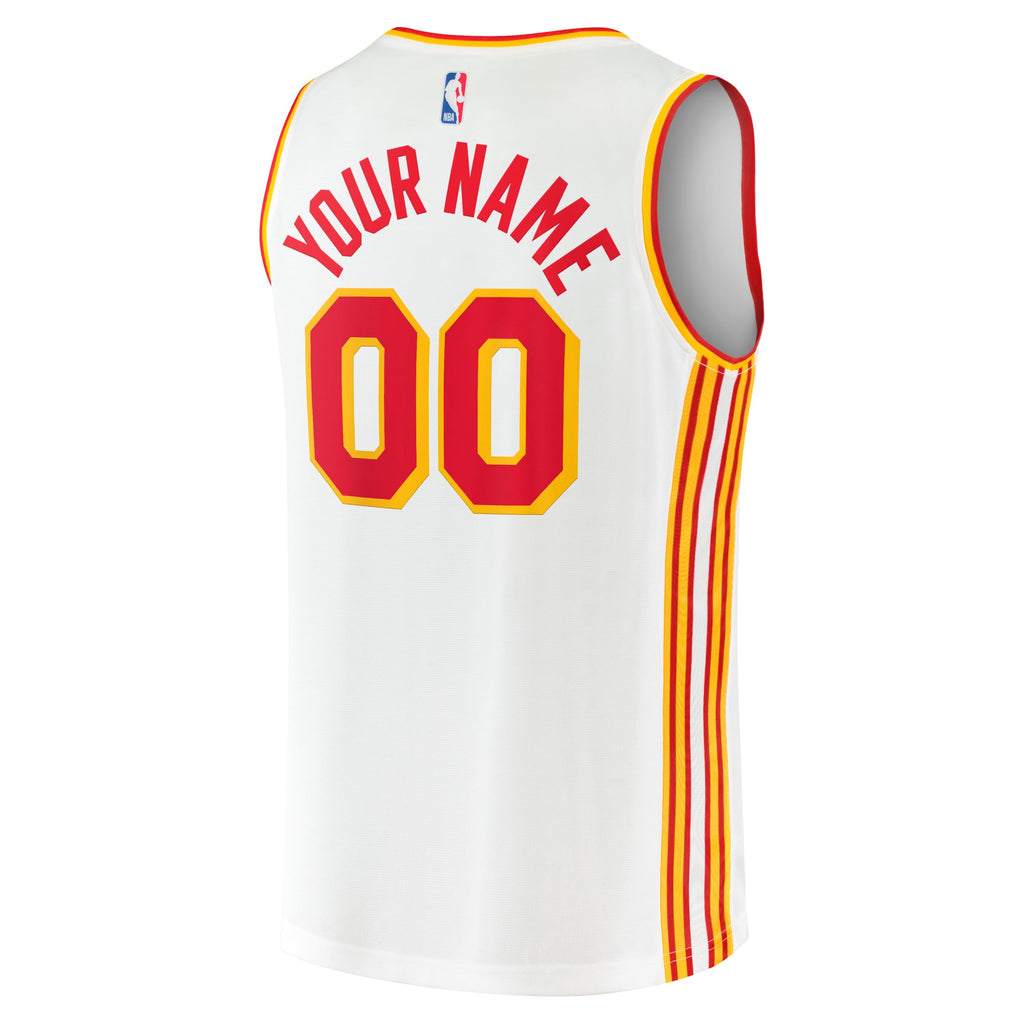 Atlanta Hawks Fanatics White Fast Break Custom Replica Jersey - Association Edition for Men product image 4, provided for