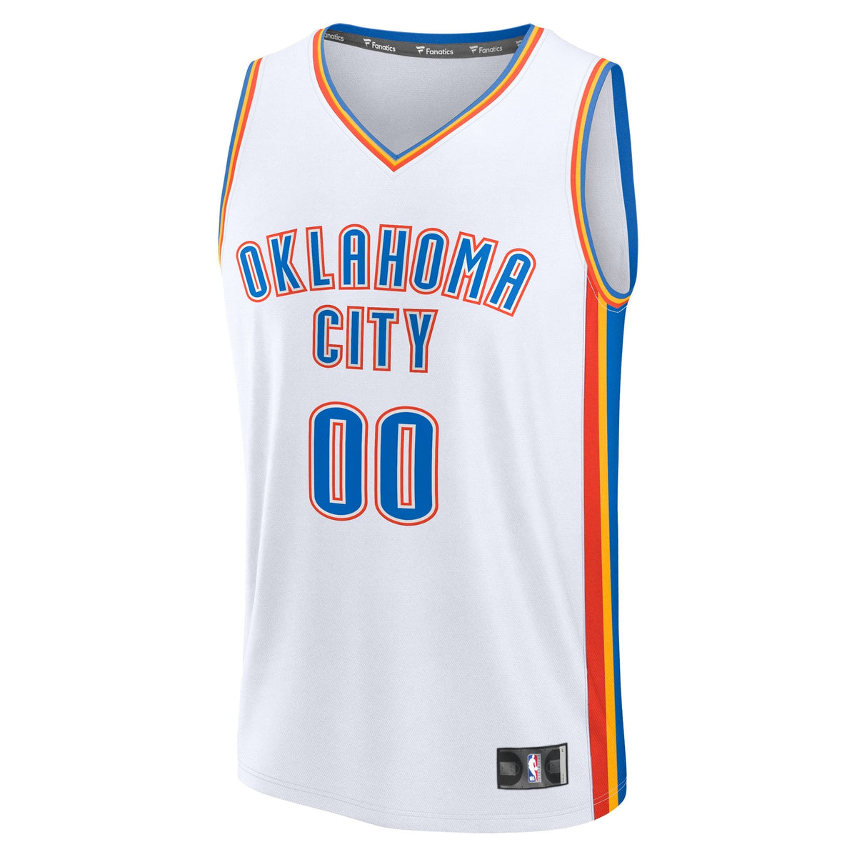 Oklahoma City Thunder Fanatics White Fast Break Custom Jersey - Association Edition for Men product image 3, provided for