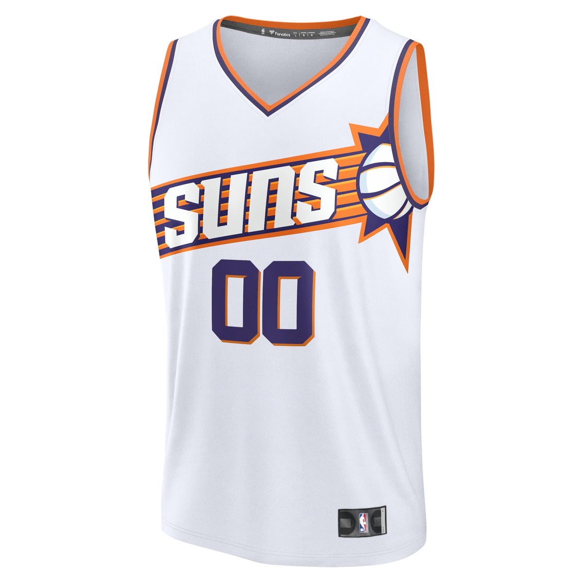 Phoenix Suns Fanatics White Fast Break Custom Jersey - Association Edition for Men product image 3, provided for visual
