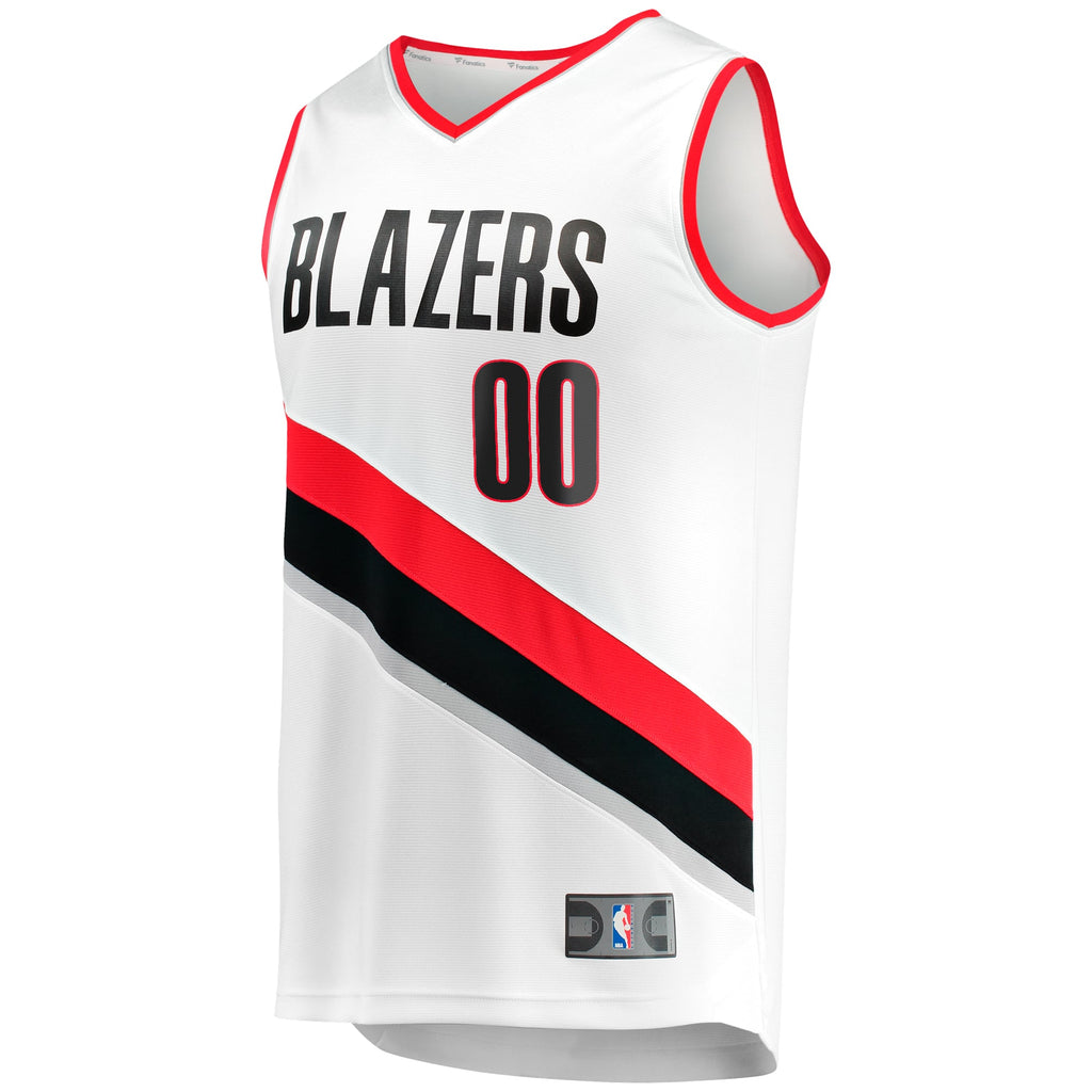 Portland Trail Blazers Fanatics White Fast Break Custom Replica Jersey - Association Edition for Men product image 3,