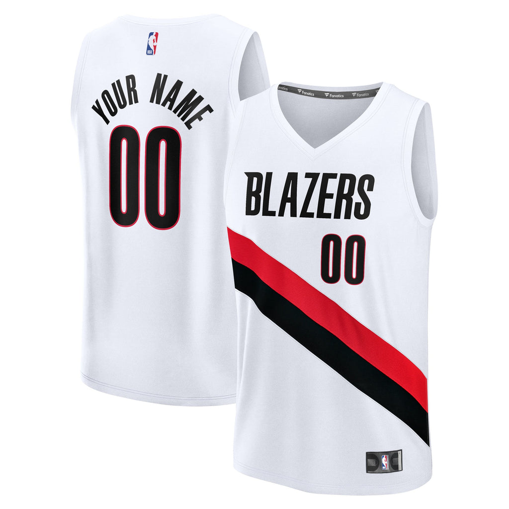 Portland Trail Blazers Fanatics White Fast Break Replica Custom Jersey - Association Edition for Men product image 2,