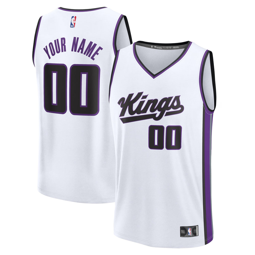Sacramento Kings Fanatics White Fast Break Custom Jersey - Association Edition for Men product image 2, provided for visual