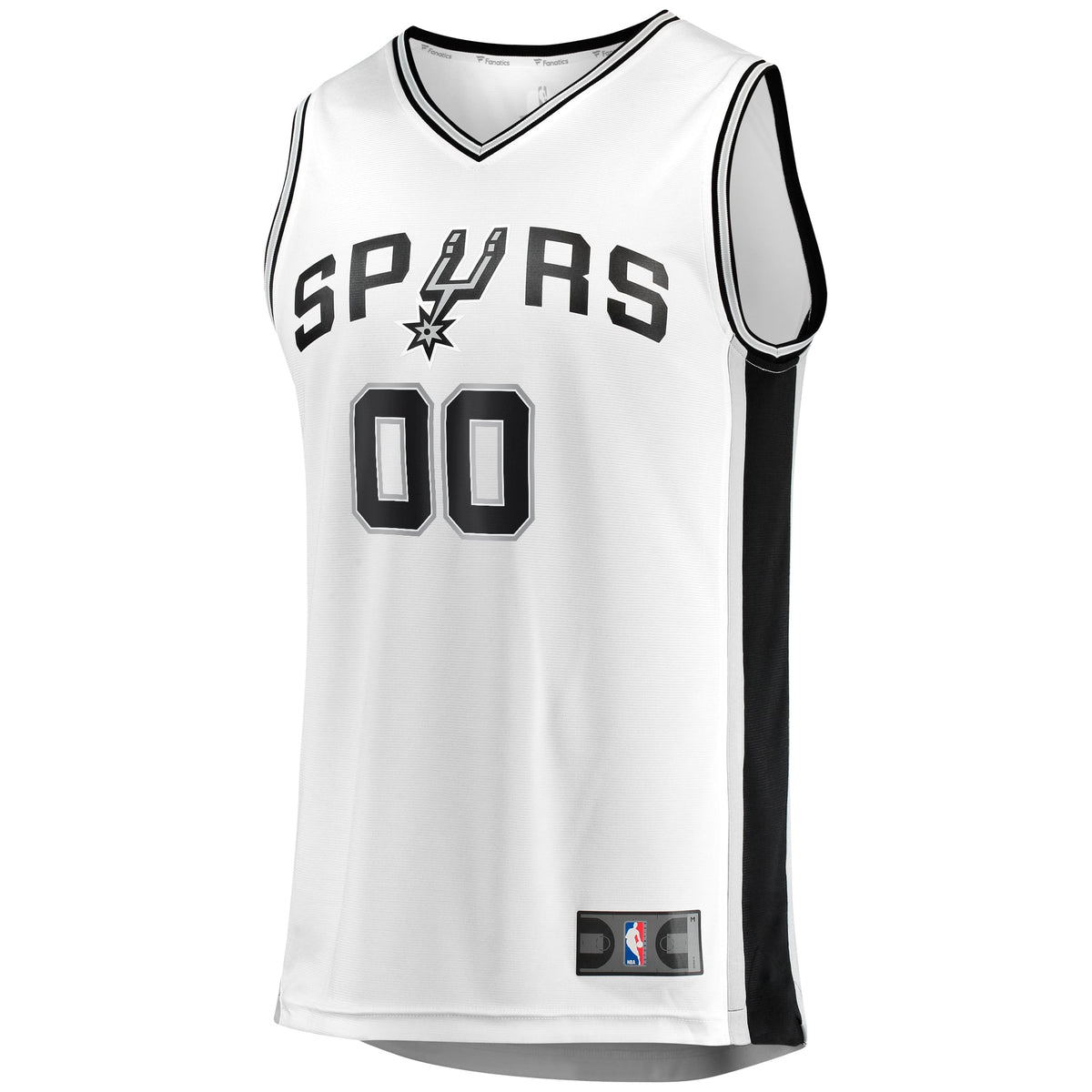 San Antonio Spurs Fanatics White Fast Break Custom Replica Jersey - Association Edition for Men product image 3, provided