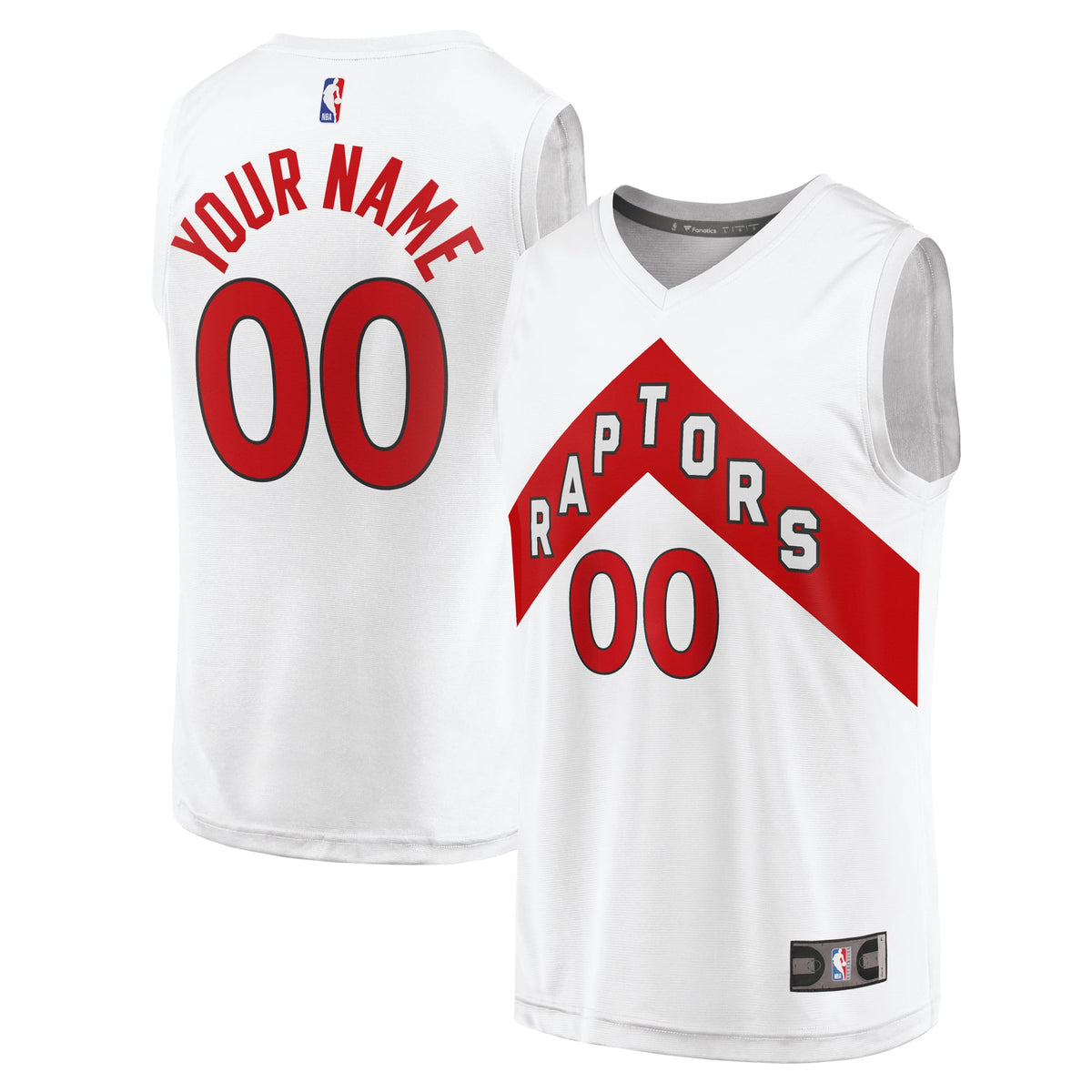 Toronto Raptors Fanatics White Fast Break Custom Replica Jersey - Association Edition for Men product image 1, provided for