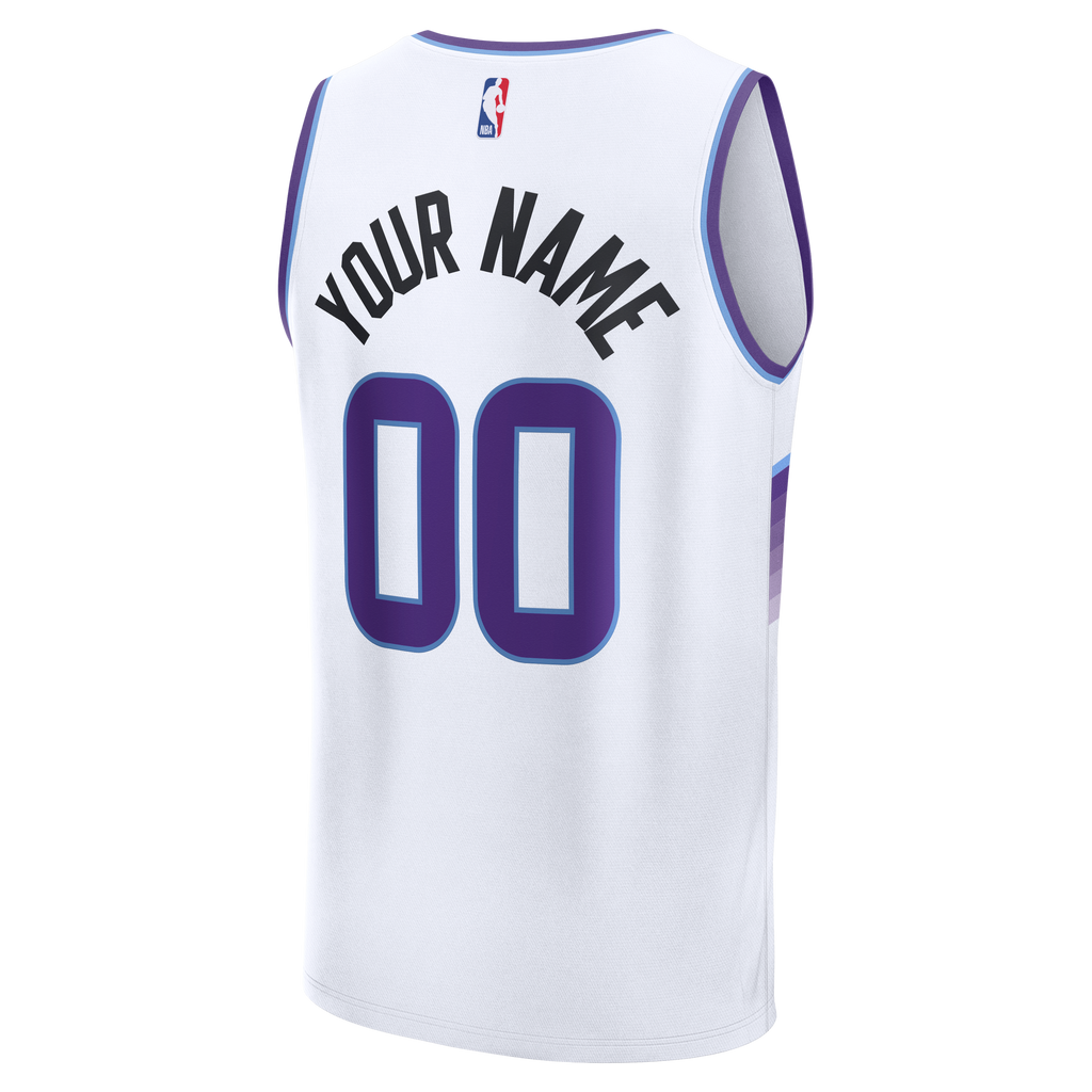 Utah Jazz Fanatics White Fast Break Replica Custom Jersey - Association Edition for Men product image 4, provided for visual