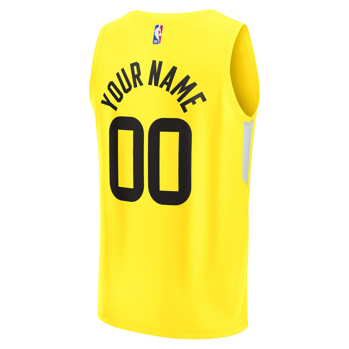 Utah Jazz Fanatics Yellow Fast Break Replica Custom Jersey - Icon Edition for Men product image 4, provided for visual