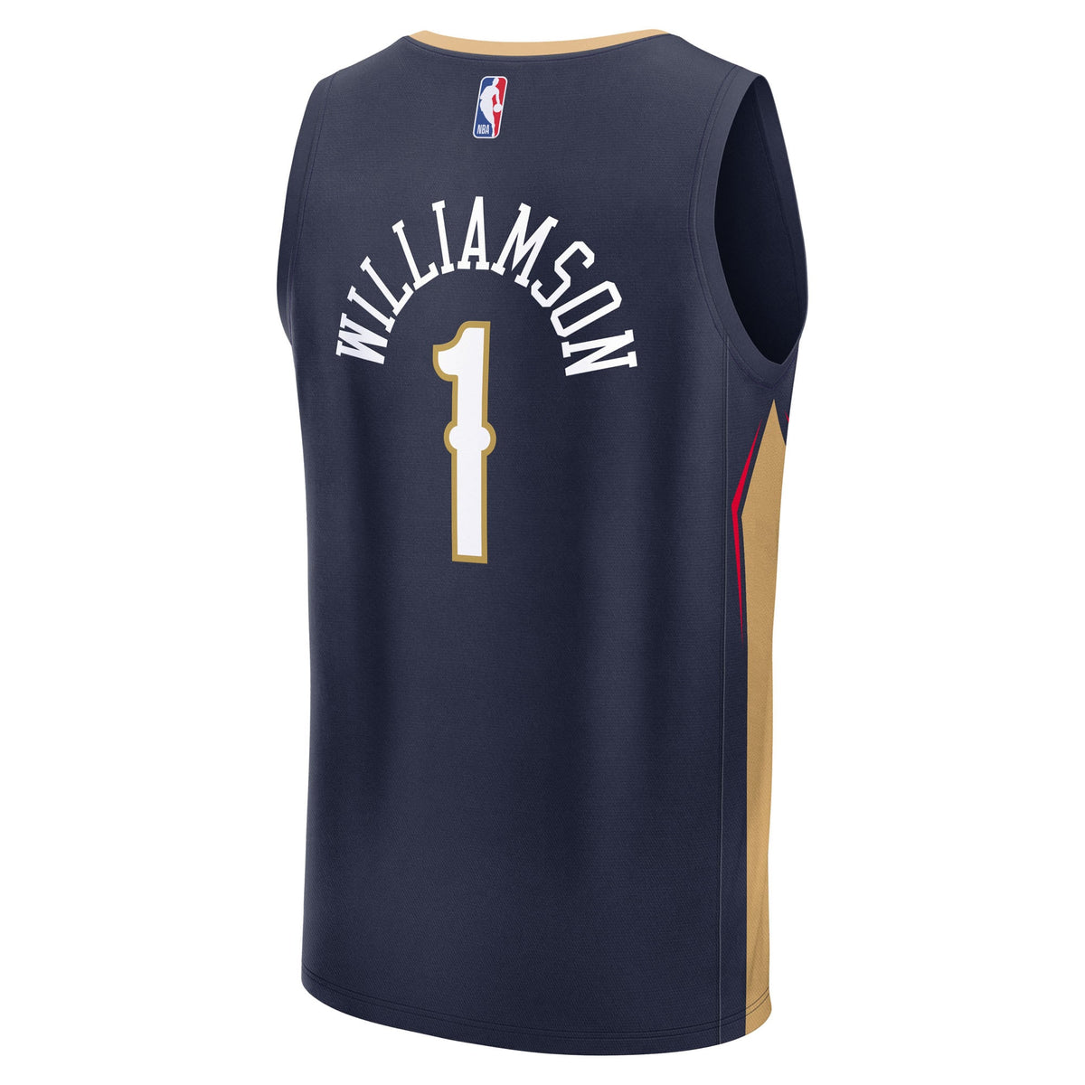New Orleans Pelicans Zion Williamson Fanatics Navy Fast Break Replica Player Jersey - Icon Edition for Men product image 4,
