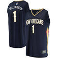 New Orleans Pelicans Zion Williamson Fanatics Navy Replica Fast Break Jersey - Icon Edition for Men product image 1,