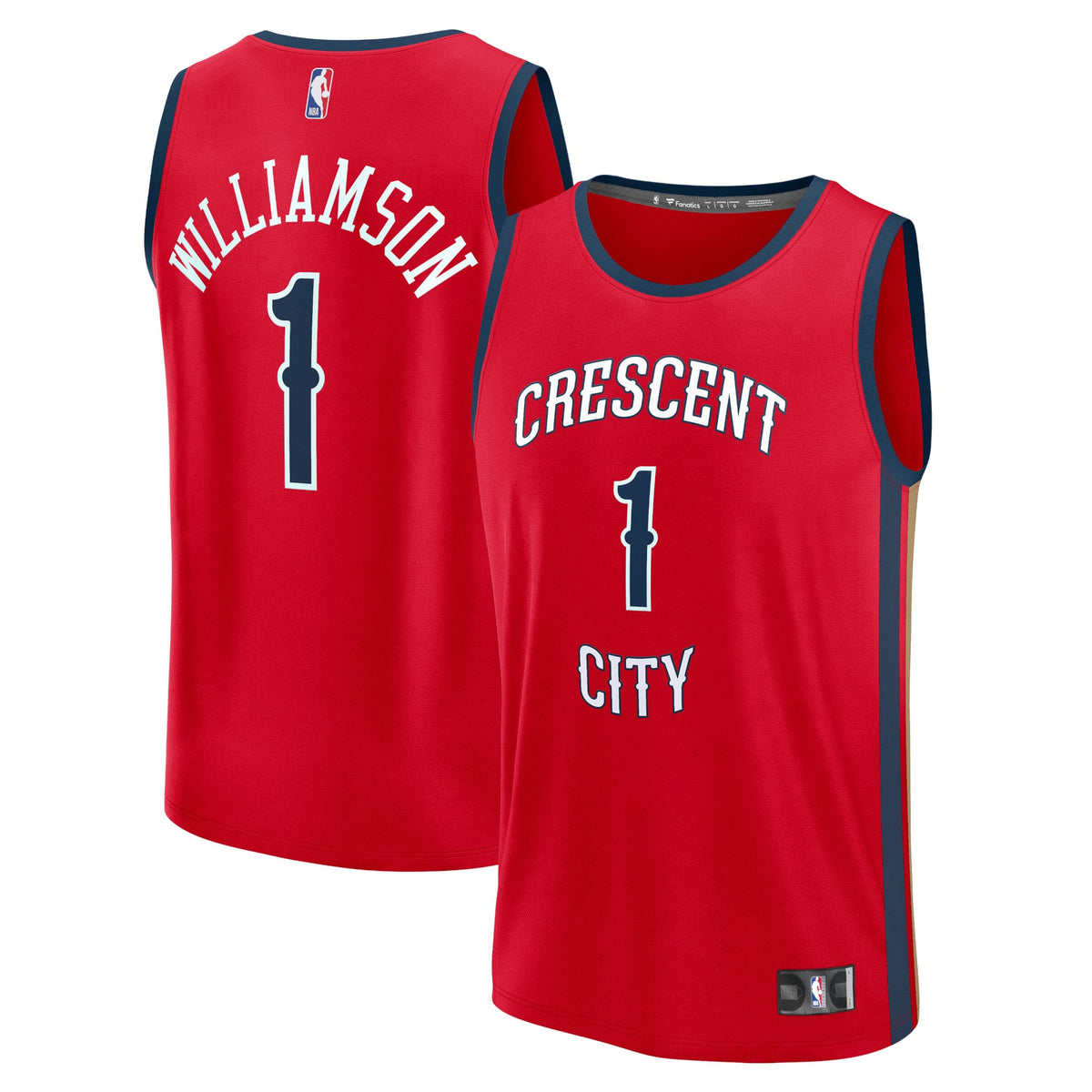 New Orleans Pelicans Zion Williamson Fanatics Red Fast Break Replica Jersey - Statement Edition for Men product image 1,
