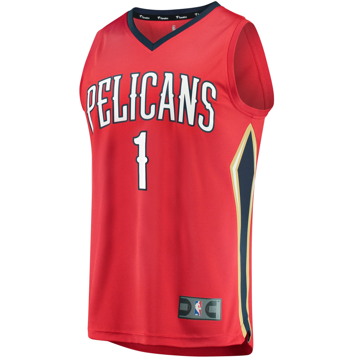 New Orleans Pelicans Zion Williamson Fanatics Red Replica Fast Break Jersey - Statement Edition for Men product image 3,