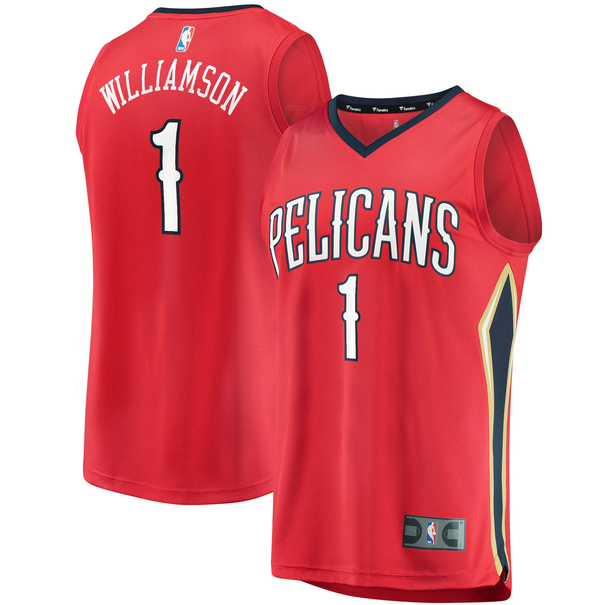 New Orleans Pelicans Zion Williamson Fanatics Red Replica Fast Break Jersey - Statement Edition for Men product image 1,