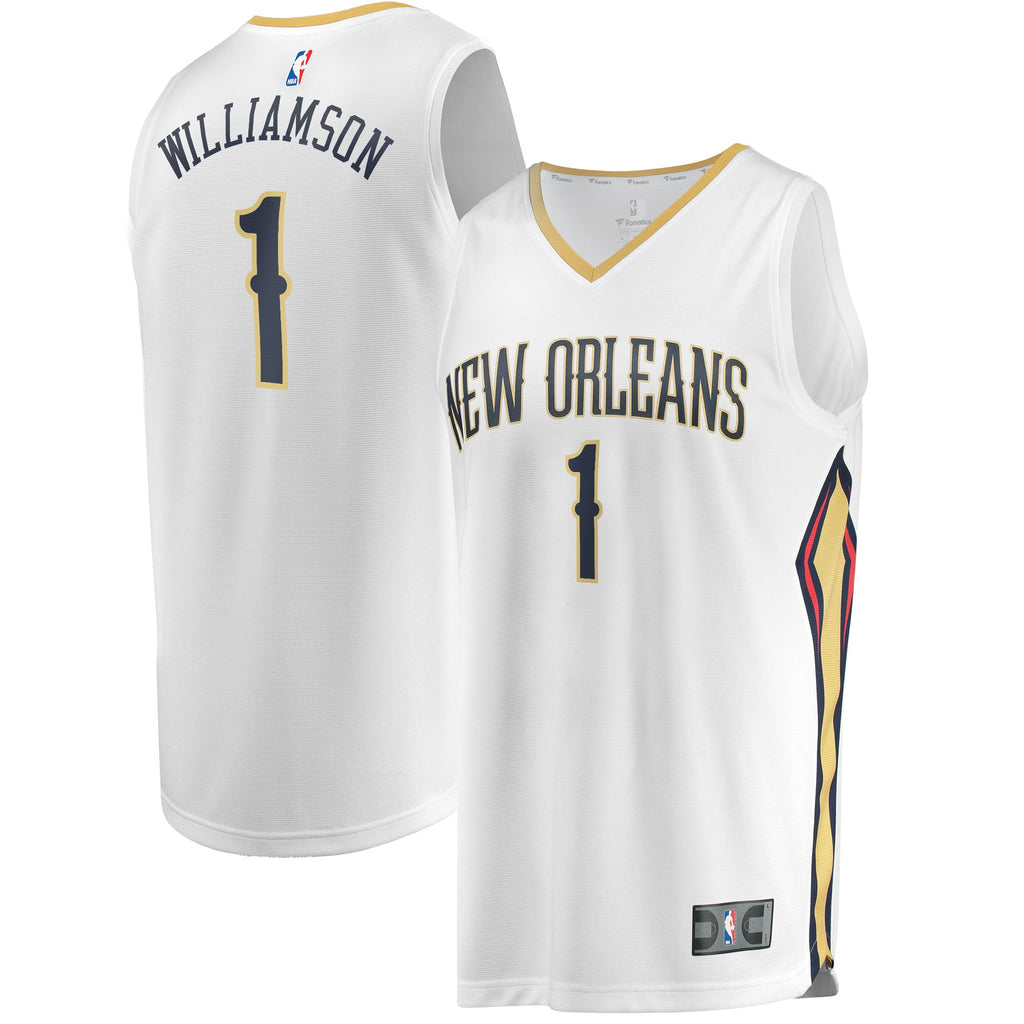 New Orleans Pelicans Zion Williamson Fanatics White Replica Fast Break Jersey - Association Edition for Men product image 2,
