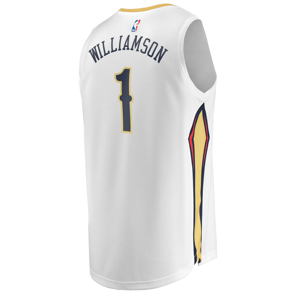 New Orleans Pelicans Zion Williamson Fanatics White Replica Fast Break Jersey - Association Edition for Men product image 4,